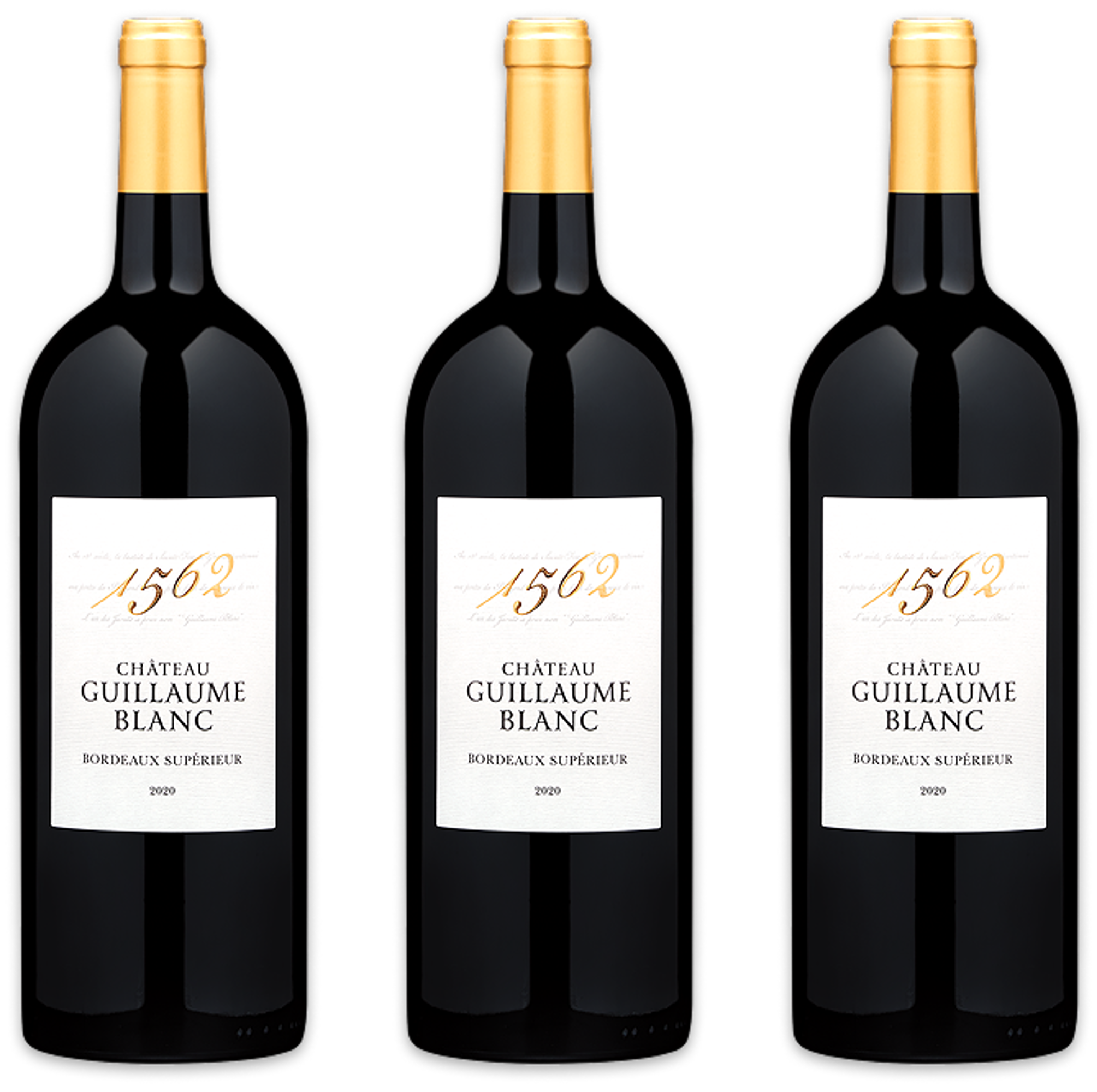 2020 Château Guillaume Blanc 1562 Bordeaux Supérieur 1.5L 3-Pack