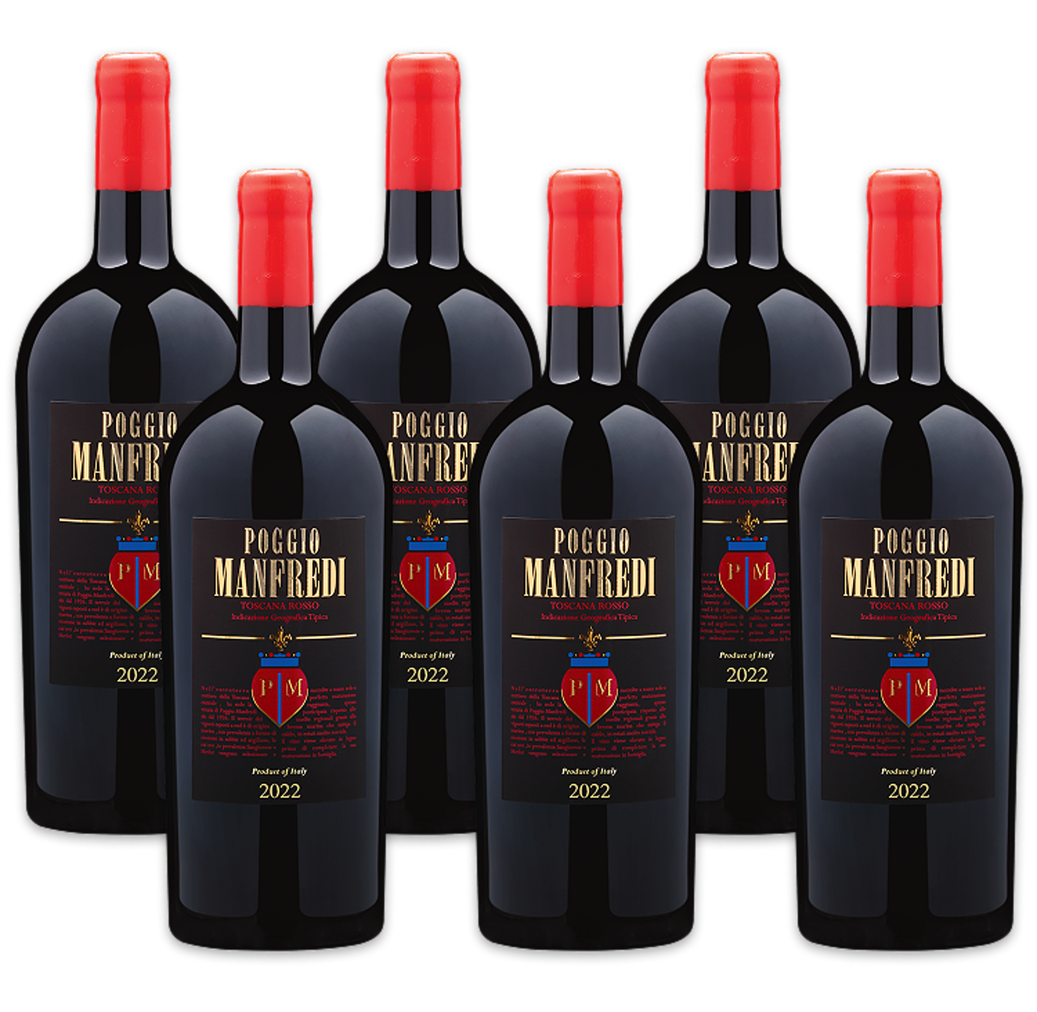 2022 Poggio Manfredi Toscana Rosso I.G.T. 1.5L 6-Pack