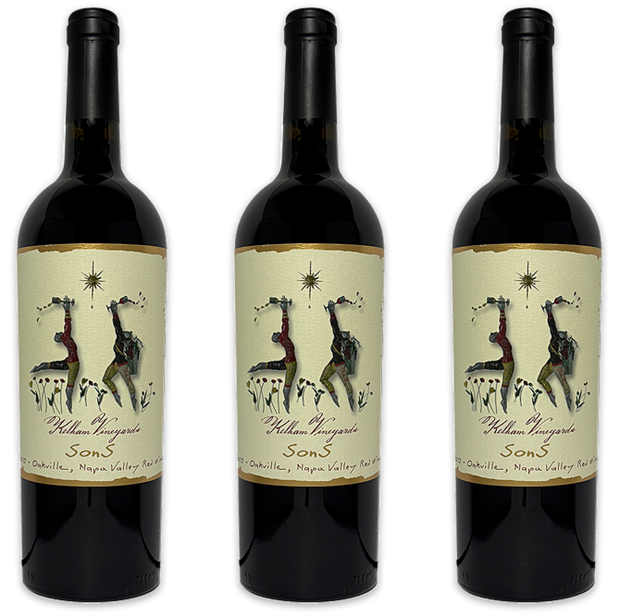 Kelham Sons Red Wine Blend Oakville AVA Napa California 2019 3-Pack