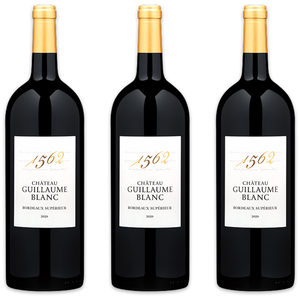 2020 Château Guillaume Blanc 1562 Bordeaux Supérieur 1.5L 3-Pack