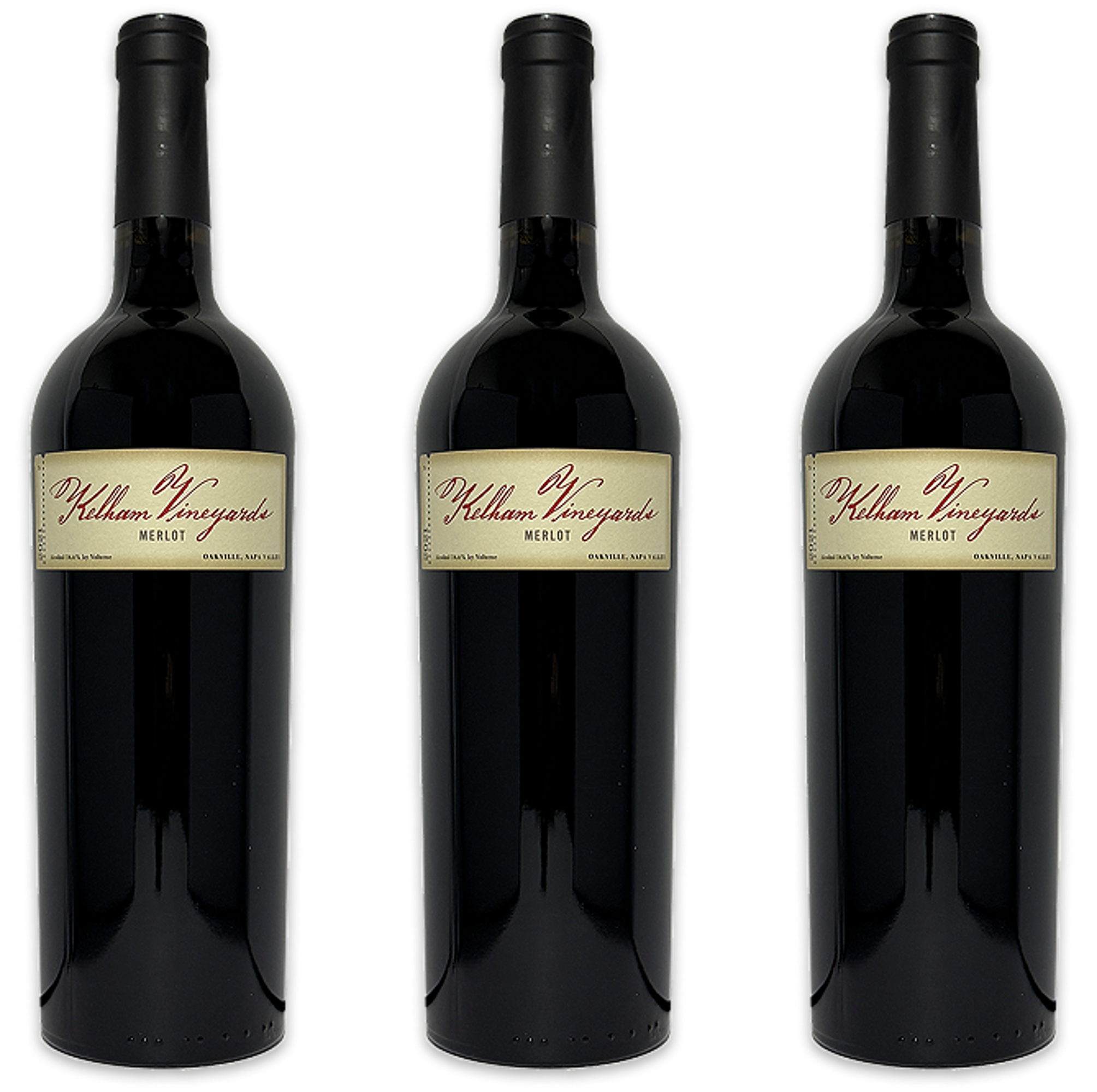 Kelham Merlot Oakville AVA Napa California 2021 3-Pack